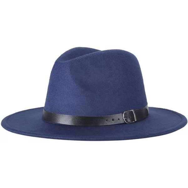Kvinder Mænd Filt Fedora Hat Uld Vintage Gangster Trilby Med Bred Skygge Gentleman Lady Winter Simple Jazz Caps tan small