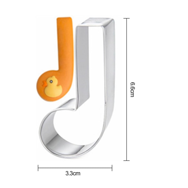 Musikinstrument Kogeform Rustfri Fødevarekvalitet Højtemperaturbestandig Kagefondant Småkage Sandwich Bageform Musiknote Biscuit Cutter D