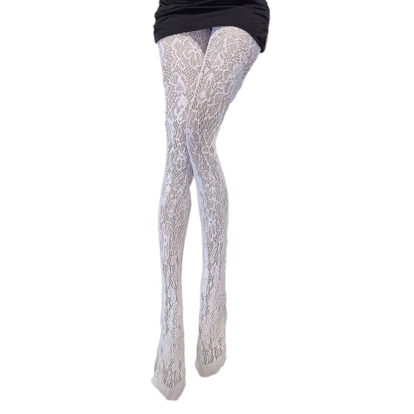 Lolita Style Sexiga Erotiska Underkläder Strumpor Dam Tight-hög Nät Strumpbyxor White