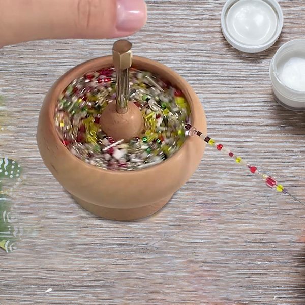 Träpärlsspinnare | Snabb Pärlkopp Laddningssats | DIY Smyckestillverkning Pärlverktygssats För Hantverk Fröpärlor