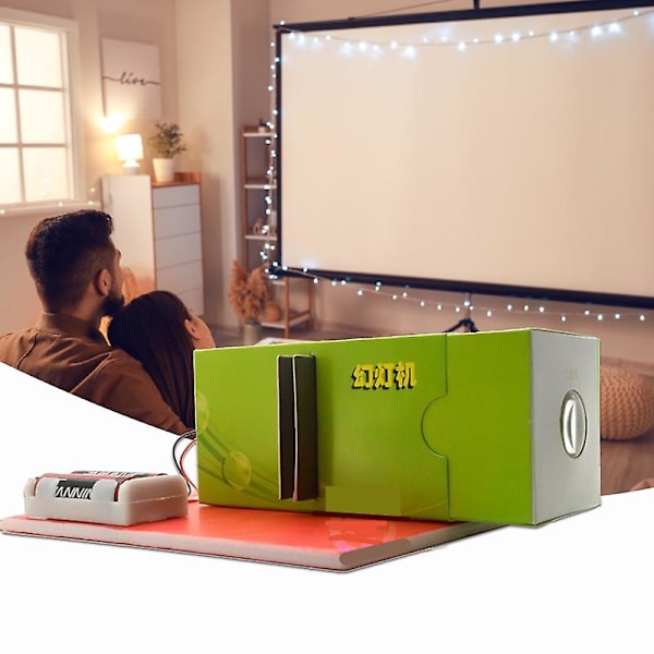 Samleprojektor Miljøvenlig Pap Multifunktionel Træ DIY Eksperiment Videnskab Slide Projektor Til Børn Kaesi