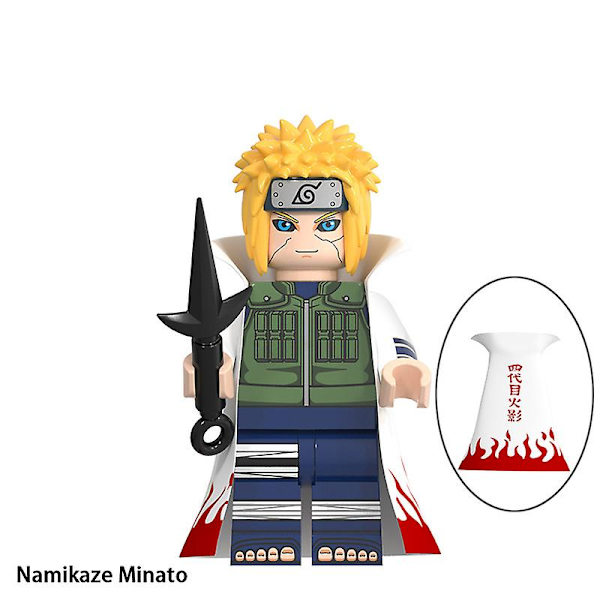 5 stk. Narutos-klosser Byggeklosser Madara Zetsu Might Guy Sasuke Kakashi Minato