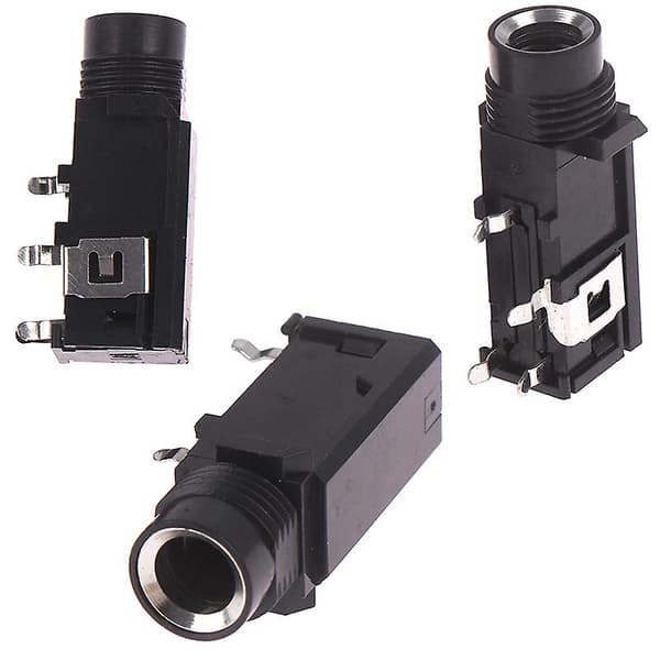 3 stk/parti 6,35 mm Jack Stereo Hunstik Audio Adapter 4-benet