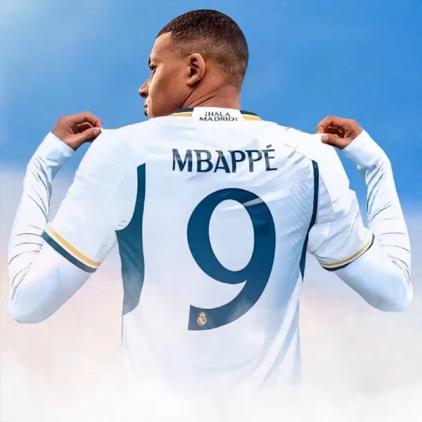 24-25 Real Madrid Mbappe 9 Hjemme Fotballtrøye Ny Sesong Siste Fotballtrøyer For Voksne Og Barn Fotball Adult M（170-175cm）