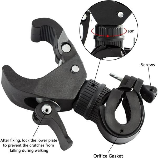 2-pak stokkeholdere til rollator, rollator, stol - Universal Enl