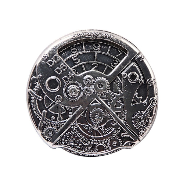 Pyörivä Numerovaihde Kolikko Noppa Opetusnoppa Fidget-lelu Kannettava Vintage Punk Seos Noppa Rekvisiitta C