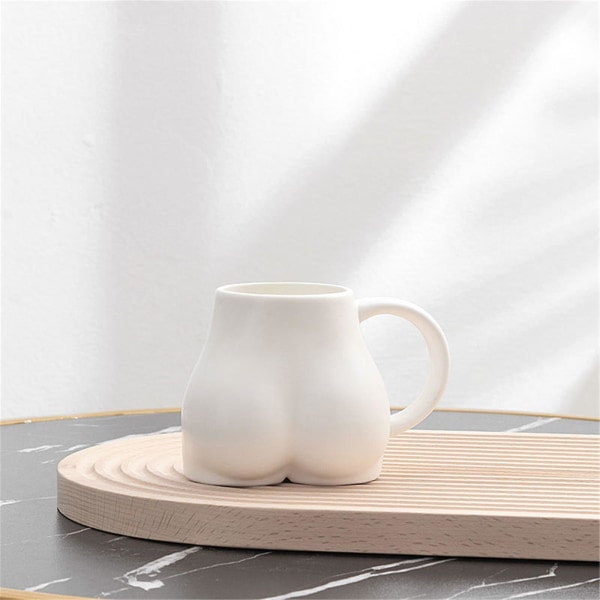 Rolig kroppsformad mugg Kopparkonstdesignmugg Frukostkopp Kaffemjölkkopp