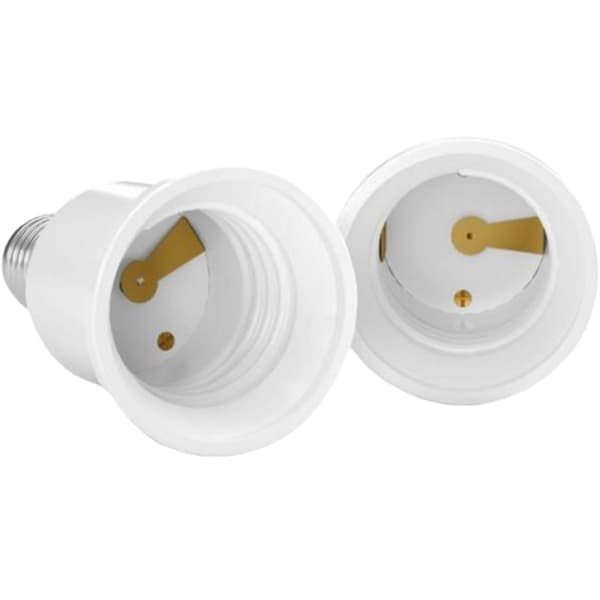 Sokkeladapter - E14 til E27 Sokkelkonverter - E27-base lampeholder Adapter kompatibel med halogen LED-pære 4 stk