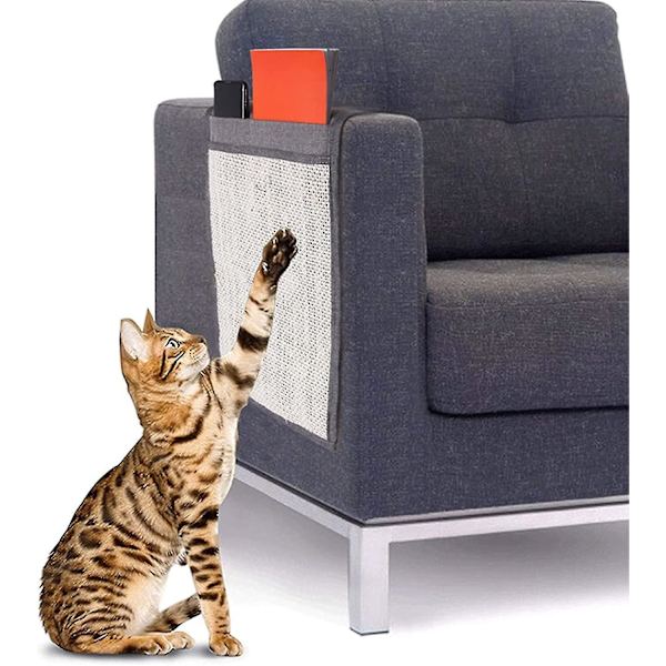 Soffa Cat Scratching Matta, soffa Cat Scratching Matta med 2 fack, Cat Scratch Möbel Repskydd