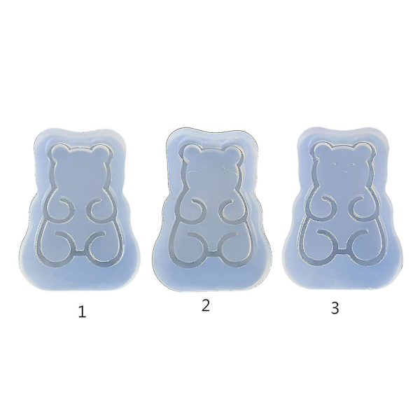 Bjørneform Silikoneform Aromaterapi Form Smykker Dyr Krystal Epoxy Form