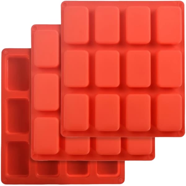 Mini Silikonebrødform, Non-stick Mini Brødform, 12 Hullers Silikone Brødbageform til Mini Brød, 3-pak