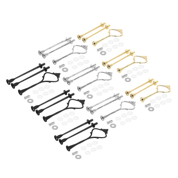 6 Sett Brettebeslag for Kake Stativ 3-lags Kake Stativ Monteringsbeslag Holder for Bryllup og Fest