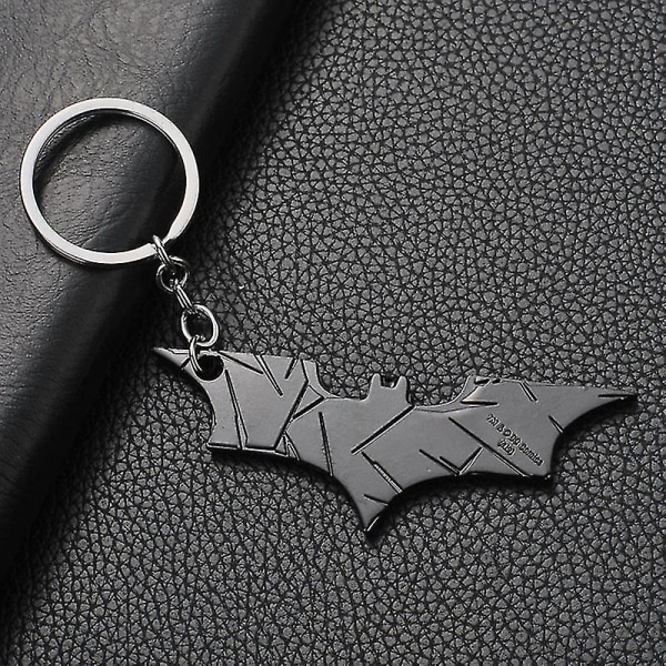 Batman Nøglering Vedhæng Gave The Dark Knight Nøglering Batdart Nøglering, Sort Qyroadwolf