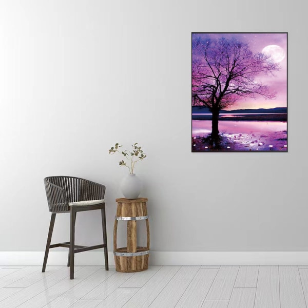 Diamond painting / Dekorativ målning DIY 5D-30x40cm träd