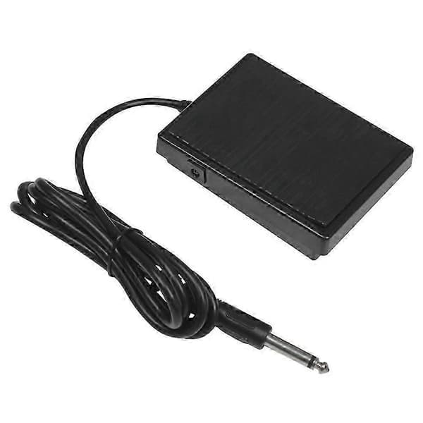 Universal musikinstrument sustainpedal, sort ABS-materiale, universelt tilbehør til akustisk guitar og bas Black