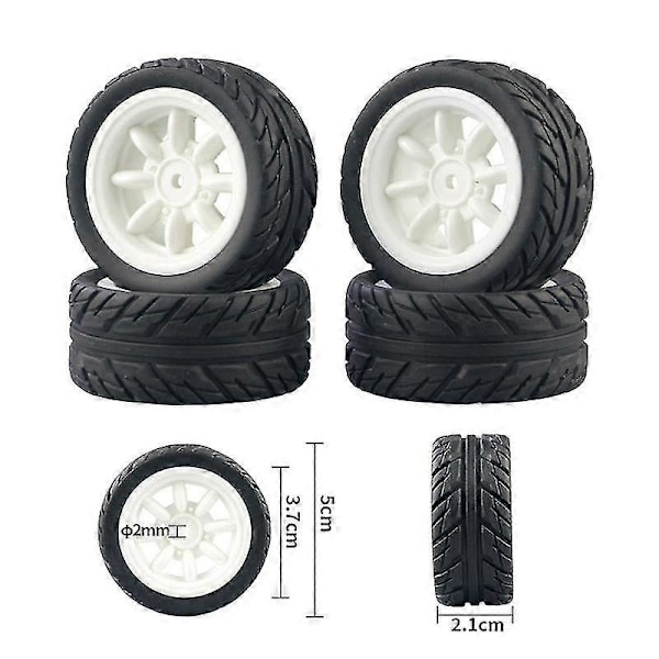4 st Gummidäck Hjul för Sg1603 Sg1604 Sg1605 Ud1601 Ud1602 Ud1603 Ud1604 1/16 Rc Bil Uppgradering