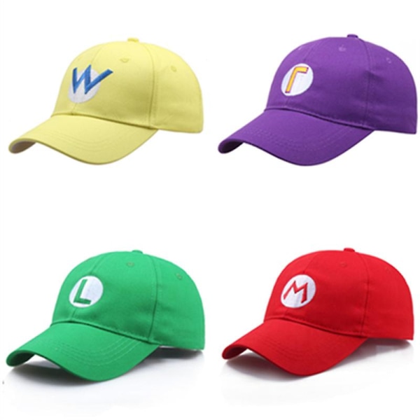 Spil Super Luigi Bros Solhatte Cosplay Kostumer Rekvisitter Baseballkasket Green