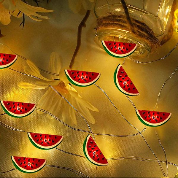 Vattenmelonformad Led String Light Icke-bländande Lågströmförbrukning Batteridriven Fairy Light Festdekoration Kaesi