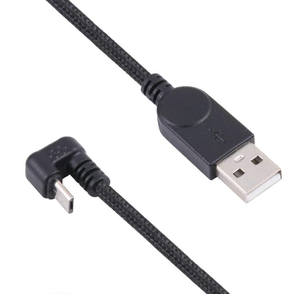 U-muotoinen Micro USB -uros - USB-uros Lataus- ja datakaapeli