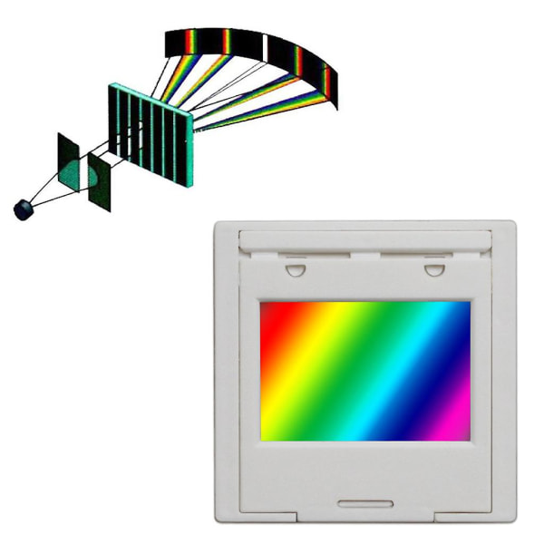 Undervisningsdemonstrasjon Transmisjonsgitter Spektrofotometer Holografisk bildebehandling 50/100/300/600 linje 0,91 x 1,38 tommer 600 lines