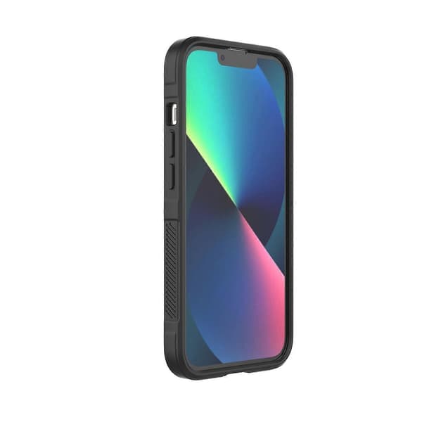 For iPhone 13 Magic Shield TPU + Flanell Telefondeksel Black
