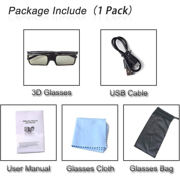 Laddningsbara Bluetooth RF 3D Aktiva Glasögon för Sony 3D-TV-projektorer TDG-BT500A