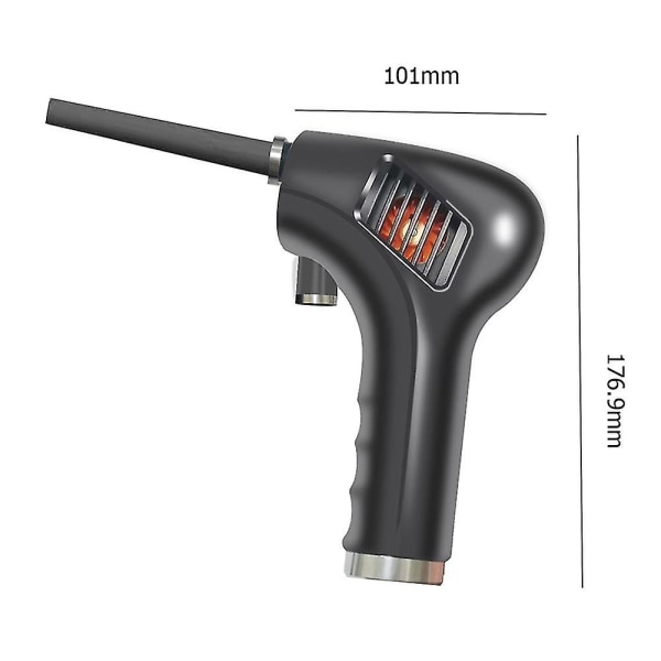 Uusi johdoton Air Duster USB ladattava sähköinen pölynimuri irrotettavalla suuttimella ilmanpuhdistin PC Ke:lle