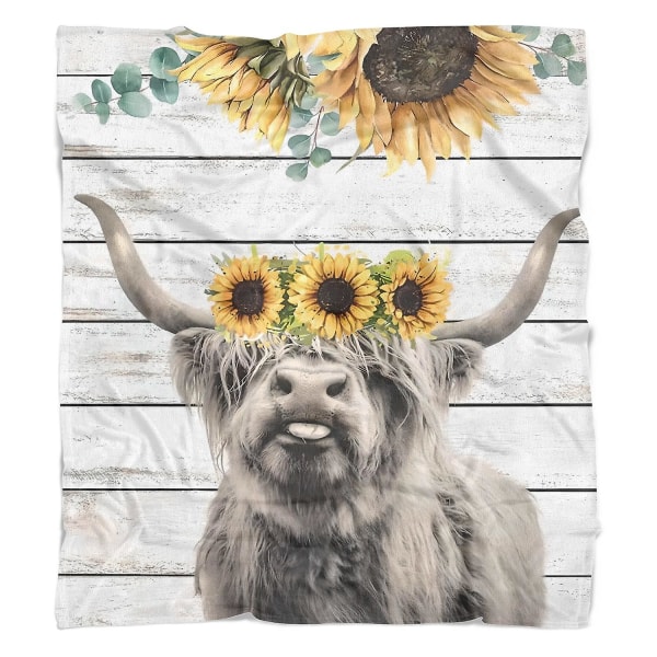 Highland Cow printed filt