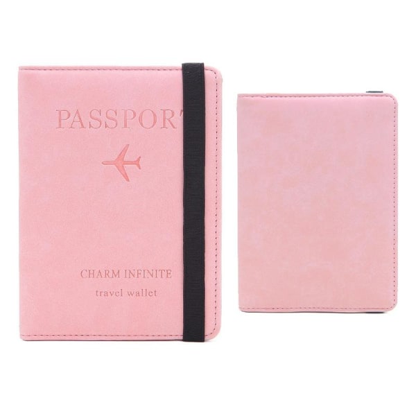 RFID-skyddad reseplånbok passhållare pink 1-Pack