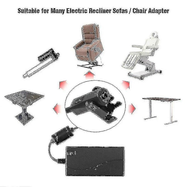 Nätadapter för Elektrisk Recliner Fåtölj Soffa Transformer 29v AC/DC