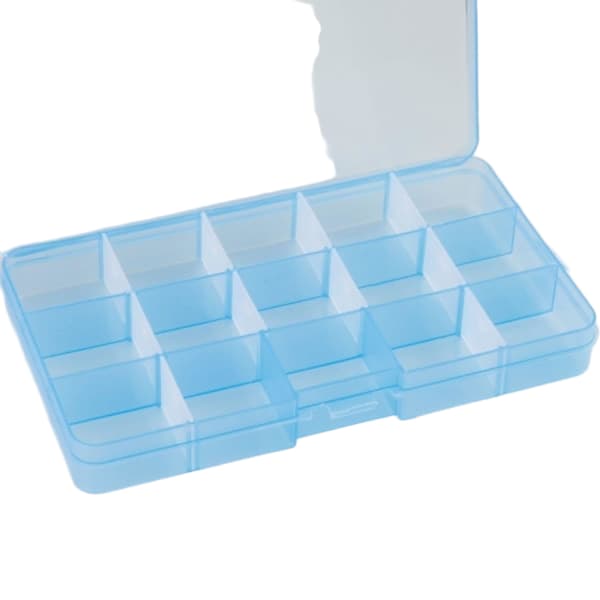 Oppbevaringsboks i plast, sorteringsboks, sortimentsbokser
