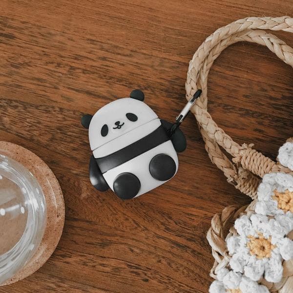 Søtt par Panda AirPods-deksel Apple 1/2 generasjon Bluetooth w