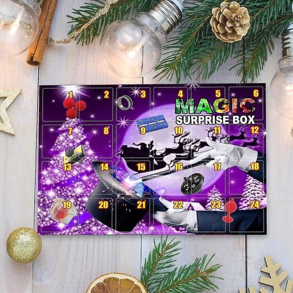 2024 Magic Props juleadventskalender for barn - kule gutteadventskalendere med 24 barn overraskelser magiske triks for julenedtellingsgave