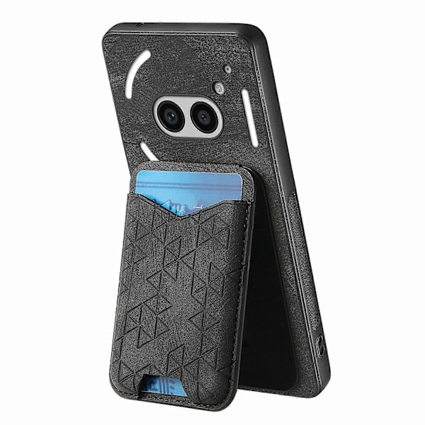 Til Nothing Phone (2a) Etui med Præget Mønster, Kortholder, Støttefod, Læder Bagcover Multicolor Style D