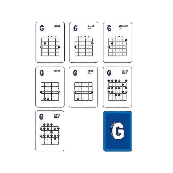 Gitarrackord och skalor inlärningskort, 49 st gitarr flashkort för akustisk och elektrisk gitarr för inlärning
