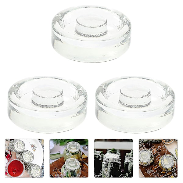 3st Fermenteringsglas Vikter Burkar med bred mun Pickle Flaskor Tätningslock Burkar Fermenteringslock