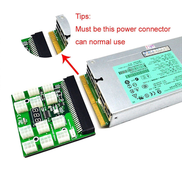 Breakout-kort för HP 1200W 750W PSU GPU Miner Mining Btc Eth