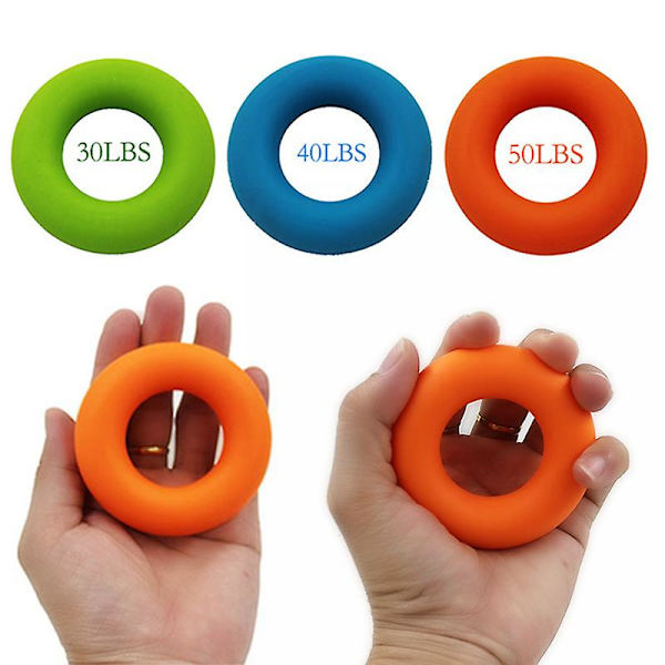 Hånd Finger Håndledd Grep Underarm Styrke Trener Treningsring 30, 40, 50lb Green 30 pounds