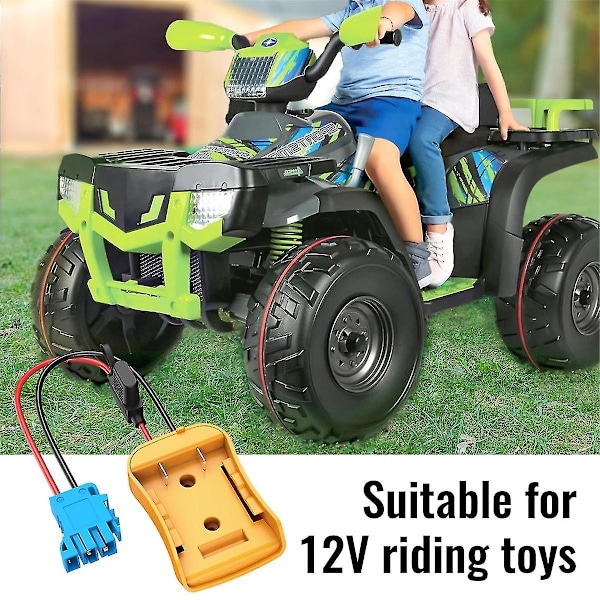 Power Wheels -sovitin 20V akulle ja johtosarjan liittimellä Peg-Perego -leluille, 12AWG johto 40