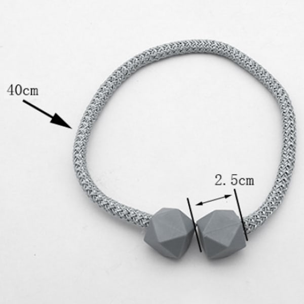 Stk. Stærke magnetiske gardinbindebånd Bagspændeclips Holdere grey 2PCS