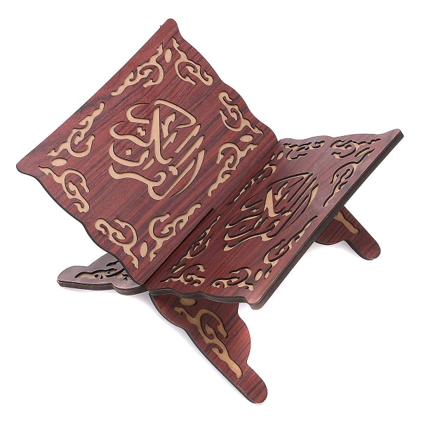 Puinen Koraanikirjatelineen jalusta Käsintehty veistetty islamilainen teline Kodinsisustuslahja