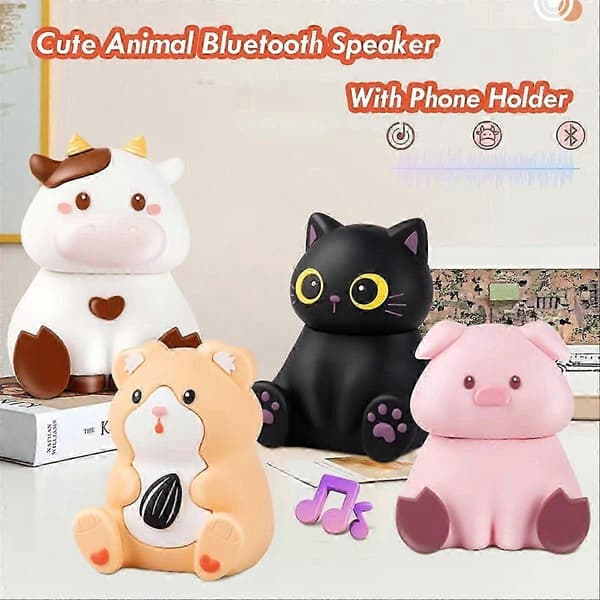 Mini søde dyr Bluetooth-højttaler trådløs 5.2 højttaler MP3-afspiller telefonholder Guinea Pig