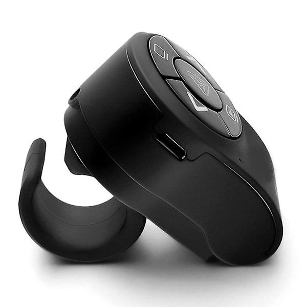 Bluetooth Trådløs Presenter, Rf 2.4ghz Presentasjonsklikker, Fingerring Fjernkontroll Powerpoint Slides Black