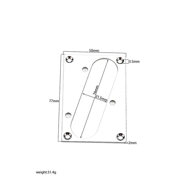Guitardel Conversion Pickup Monteringsring - Humbucker Bro