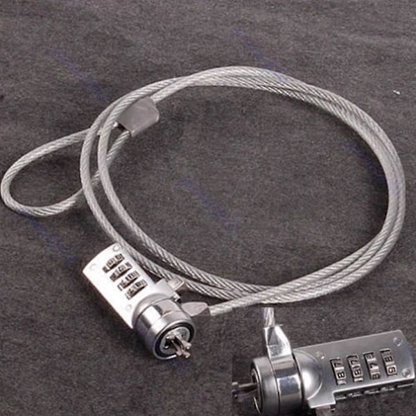 4-numeroinen salasanalla toimiva lukko, yhdistelmälukko, turvalukko, kaapeliketju USB-laitteille
