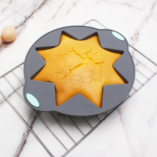 Snowflake Silikon Kakeform Non-stick Food Grade Easy Release DIY Muffins Brød Pudding Sjokolade Dessert Gelé Bakeform