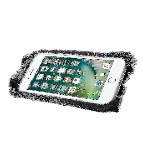 Kaninformad Varm Päls TPU Mobiltelefon Skal För Iphone Se (2020)/se (2022)/8/7 4.7 Tum - Vit -xx Black
