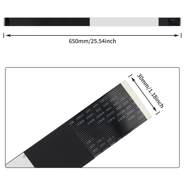 För 3d-skrivare Sidewinder X1 Sw-x1 Ffcs Tape 30pin Fpc Flex Kabel 65cm