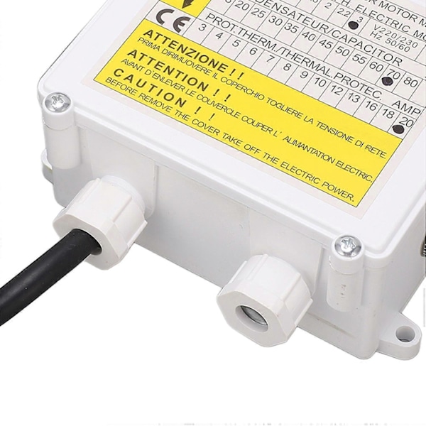 Kontrollboks for dypbrønnspumpe, husholdnings 3.0HP nedsenkbar bryterkontroller 2.2KW 70uf 20A EU-plugg 220V