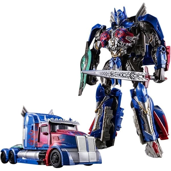Transformerende leker Optimus Prime leketøy, deformert bilrobot, actionfigur deformasjonsmodell, transformerende legering